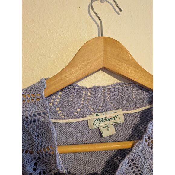 Vintage purple short sweater size M - Picture 3 of 8